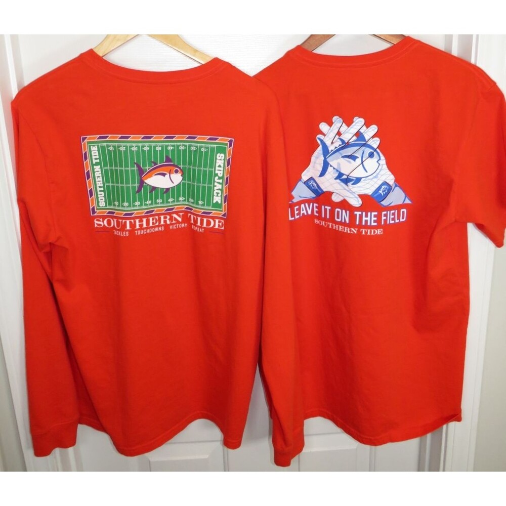 *Lot of 2* Southern Tide Clemson Tigers T-Shirts Orange Men's Size Medium